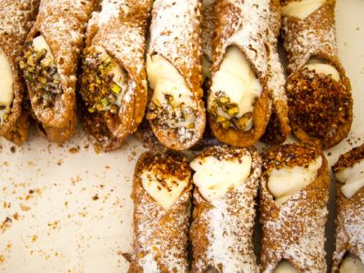 Ricotta-Filled Cannoli Lined