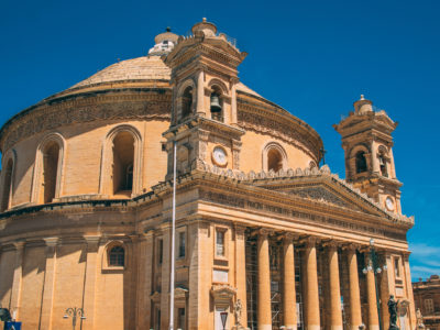 View to The Miracle Church of Mosta